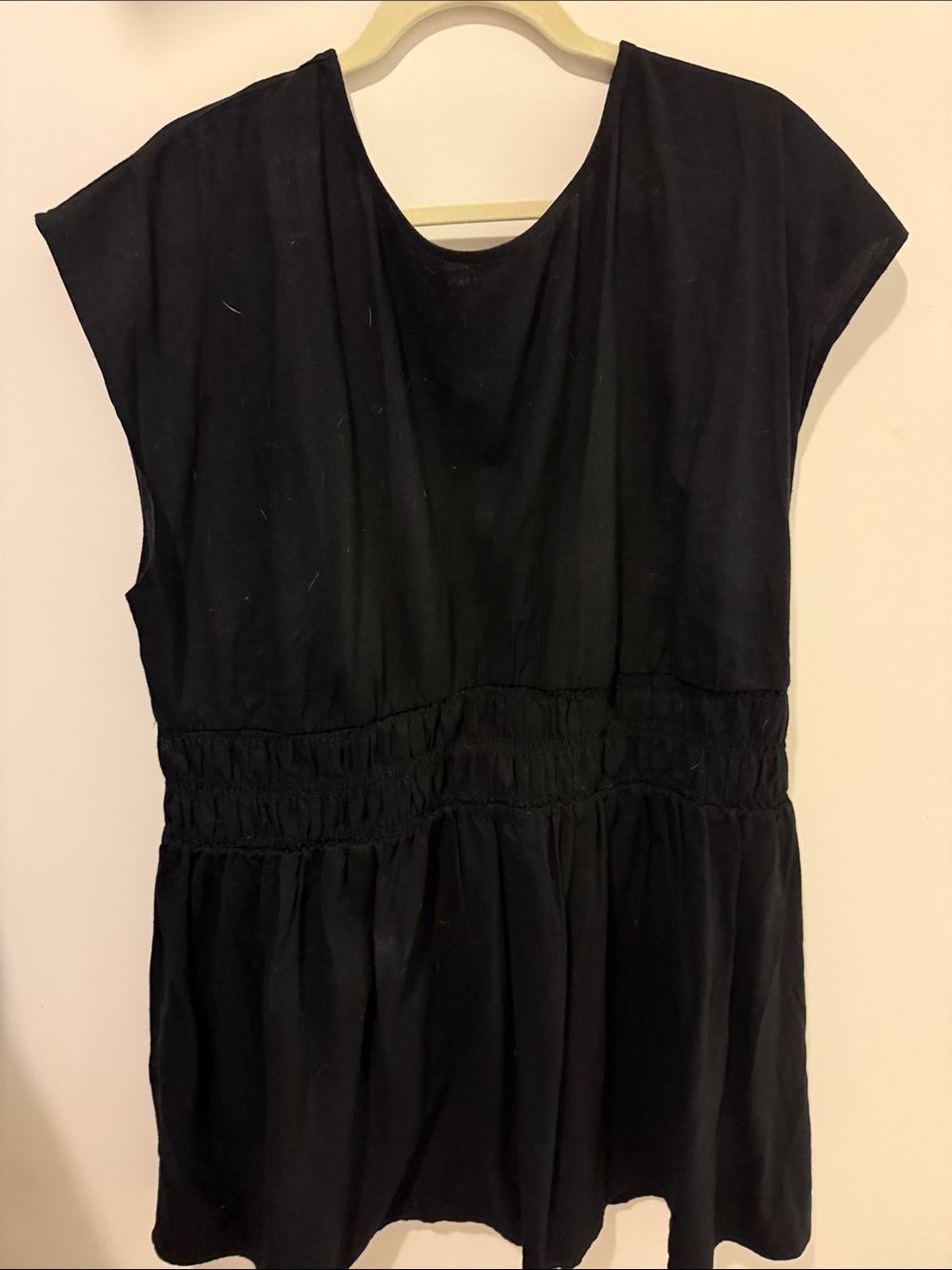 Women's Black Smocked Waist dress